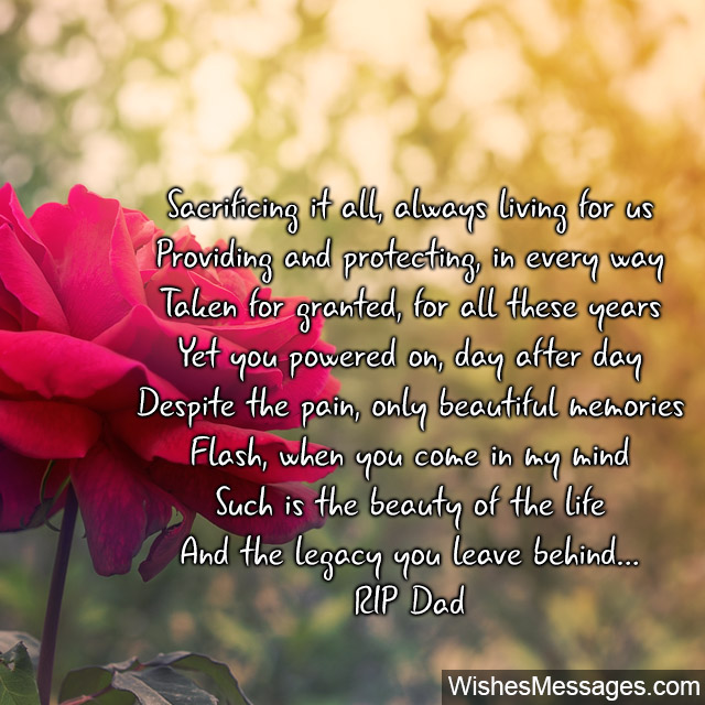 RIP Poems for Dad Funeral Poems for a Father’s Death